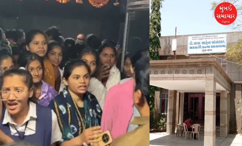 જૂનાગઢની સરકારી કન્યા છાત્રાલયમાં ભોજનમાં જીવાત અને ખરાબ સુવિધાઓને લઈને વિદ્યાર્થિનીઓનો વિરોધ