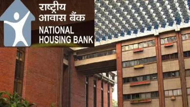 A symbolic financial document and cooperative housing illustration representing NHB's refusal to provide refinance for self-redevelopment projects.