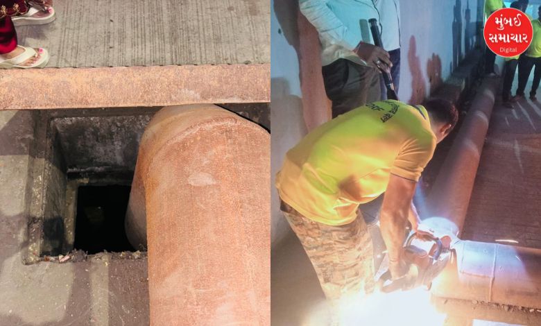 થાણેમાં ધર્મવીર નગર ખાતે ખુલ્લી ગટર ચેમ્બરમાં પડેલા બાળકનું રેસ્ક્યુ, સ્થાનિકોએ બાળકને બચાવ્યો.