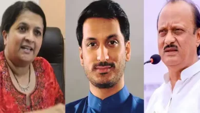 Anjali Damania addressing media on Partha Pawar land deal controversy