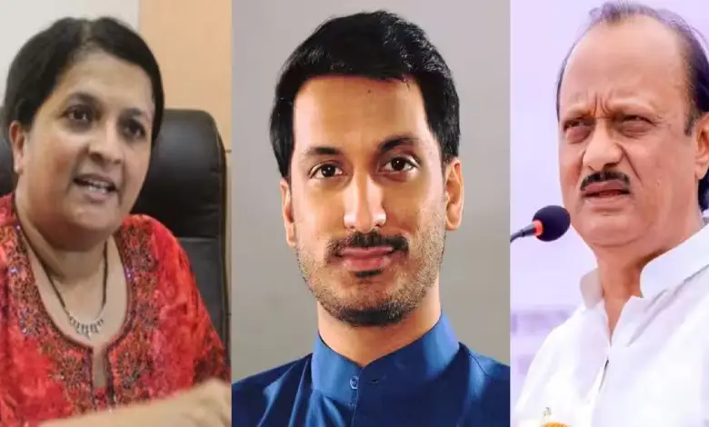 Anjali Damania addressing media on Partha Pawar land deal controversy