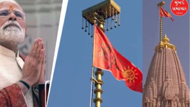 Who made the religious flag flying over the Ram temple in Ayodhya and know its special features?