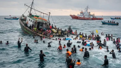 થાઇલેન્ડ અને મલેશિયા નજીક હિંદ મહાસાગરમાં ડૂબેલું જહાજ, બચાવ કામગીરી