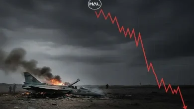 તેજસ ફાઈટર જેટ ક્રેશ થયા પછી હિન્દુસ્તાન એરૉનેટિક્સ લિમિટેડ (HAL) ના શેરના ભાવમાં ઘટાડો