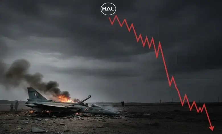 તેજસ ફાઈટર જેટ ક્રેશ થયા પછી હિન્દુસ્તાન એરૉનેટિક્સ લિમિટેડ (HAL) ના શેરના ભાવમાં ઘટાડો