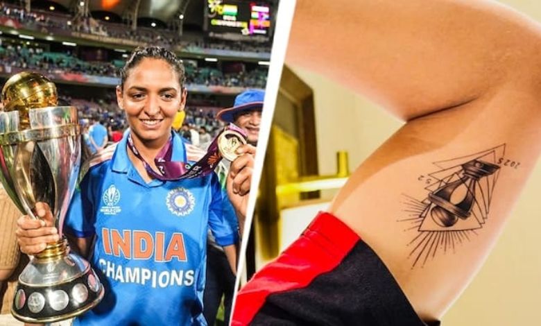 After getting a trophy tattooed on her hand, Harmanpreet wrote in her Instagram story, "Now I will see you every morning."