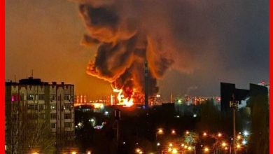 Ukraine launches major drone attack on Russian oil terminal; massive fire breaks out