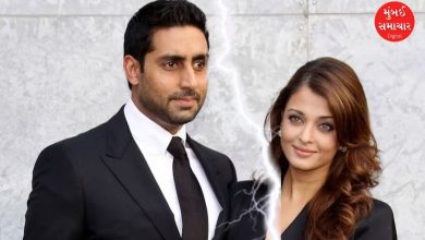 અભિષેક બચ્ચન અને ઐશ્વર્યા રાય-બચ્ચનની ડિવોર્સની અફવાઓ અંગે અભિષેક બચ્ચનનું નિવેદન આપતાંનો ફોટો.