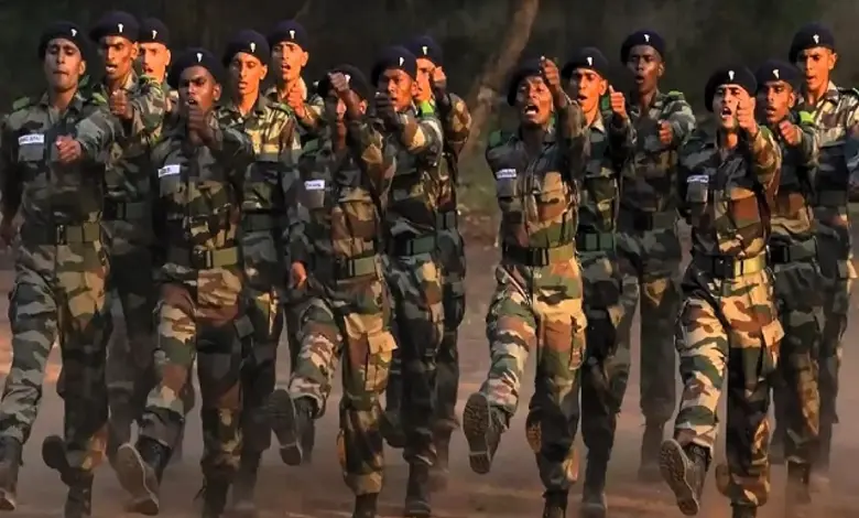 BSF જવાનો અને અગ્નિવીર ભરતી પ્રક્રિયાનું પ્રતીકાત્મક ચિત્ર.