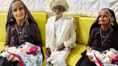 કચ્છના માલધારી જીવુબેન રબારીનું ચિત્ર, જેઓ 70 વર્ષની ઉંમરે માતા બન્યા.