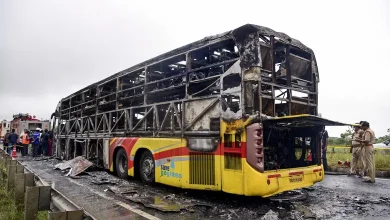 બસ અકસ્માત પછી આગ લાગવાના મુખ્ય કારણો સમજાવતો આલેખ.