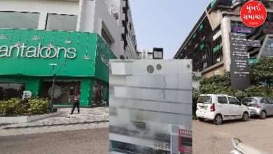 અમદાવાદ ચાંદખેડા પેલેડિયમ બિઝનેસ હબમાં આગ, ધુમાડાના ગોટેગોટા અને ફાયર બ્રિગેડ દ્વારા આગ બુઝાવવાની કામગીરી