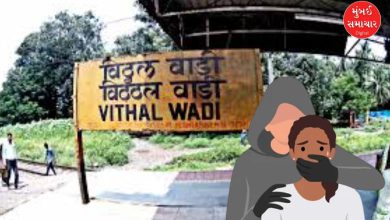 વિઠ્ઠલવાડી રેલવે સ્ટેશન પર અપહરણનો પ્રયાસ કરનાર આરોપીને પકડી રહેલા ગુસ્સે થયેલા પ્રવાસીઓનું દ્રશ્ય.