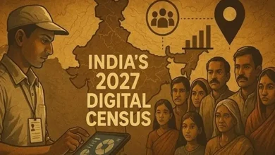 કેન્દ્રીય કેબિનેટની બેઠક બાદ કેન્દ્રીય પ્રધાન અશ્વિની વૈષ્ણવ 2027ની ડિજિટલ વસ્તી ગણતરી માટેના ₹ 11,718 કરોડના બજેટની જાહેરાત કરી રહ્યા છે.