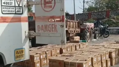 રાજસ્થાન પોલીસ દ્વારા જપ્ત કરાયેલ વિસ્ફોટક સામગ્રીનો જથ્થો, શ્રીનાથજી મંદિર નજીક સુરક્ષા એલર્ટ.