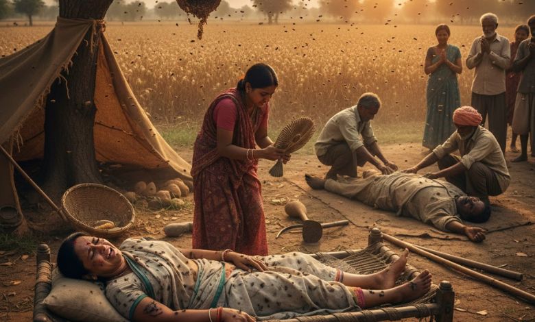 બારડોલીમાં મધમાખીઓના હુમલાથી પતિનું મોત, પત્ની ગંભીર