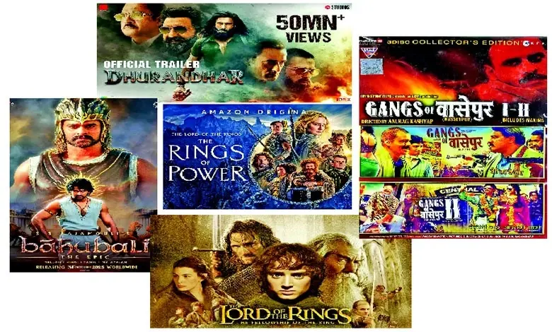 એકસાથે શૂટ થયેલા બે ભાગની ભારતીય ફિલ્મ્સ - ગેંગ્સ ઑફ વાસેપુર, બાહુબલી, રક્તચરિત્ર, ધુરંધર.