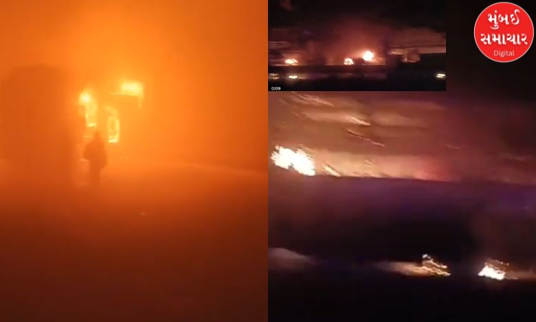 Fire breaks out after 7 buses and 3 cars collide in Mathura; Watch horrifying video
