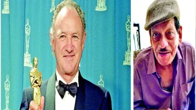 હોલિવૂડ અભિનેતા જીન હેકમેનનો ફોટો અને ગુજરાતી નાટક એની સુગંધનો દરિયો પોસ્ટર