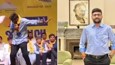 ગોપાલ ઇટાલિયા જામનગરની સભામાં જૂતું ફેંકાયા પછી, સાથે અરવિંદ કેજરીવાલ, છત્રપાલસિંહ જાડેજા અને જીગ્નેશ મેવાણીના નિવેદનો.