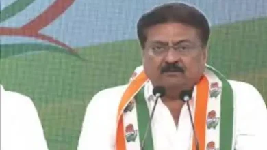 Congress leaders addressing press conference on riverfront issue