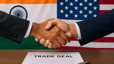 ભારત અને અમેરિકાના ધ્વજ, વેપાર કરાર, Nomura, GDP વૃદ્ધિ, RBI રેપો રેટ