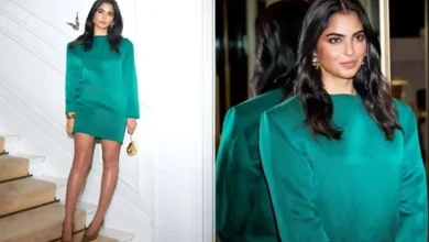 ડાર્ક ગ્રીન મિની ડ્રેસમાં ઈશા અંબાણીનો ગ્લેમરસ લૂક