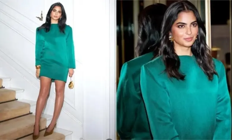 ડાર્ક ગ્રીન મિની ડ્રેસમાં ઈશા અંબાણીનો ગ્લેમરસ લૂક