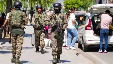 જમ્મુ-કાશ્મીરમાં નવા વર્ષની સુરક્ષા માટે તૈનાત સુરક્ષા દળો અને શ્રીનગરના સંવેદનશીલ વિસ્તારોમાં સર્ચ ઓપરેશનનું દ્રશ્ય.