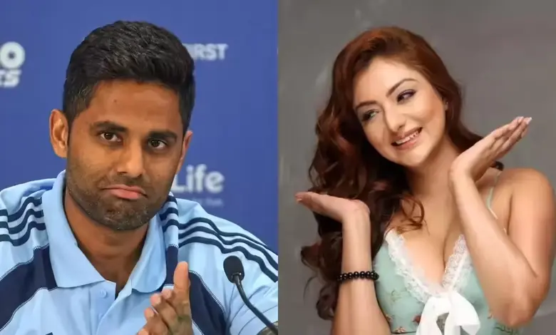 અભિનેત્રી ખુશી મુખર્જી અને ભારતીય ક્રિકેટર સૂર્યકુમાર યાદવનો ફોટો.