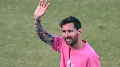 દિલ્હીમાં લિયોનેલ મેસીને જોવા માટે ઉમટેલી ચાહકોની વિશાળ ભીડનું દ્રશ્ય