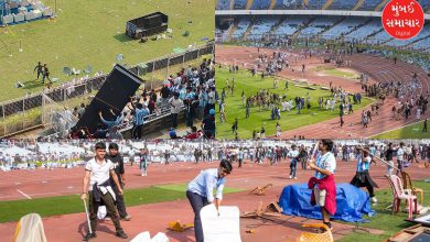 મુંબઈના વાનખેડે સ્ટેડિયમમાં ફૂટબોલ સ્ટાર લિયોનેલ મેસી અને ક્રિકેટર વિરાટ કોહલીના આગમન અંગેની પ્રતિકાત્મક તસવીર.