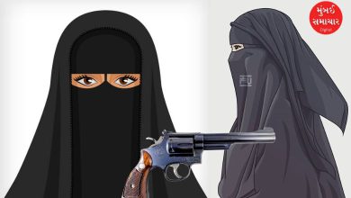 નવી મુંબઈની જ્વેલરી શોપમાં બુરખા પહેરીને લૂંટ ચલાવતા લૂંટારાઓના CCTV ફૂટેજ.