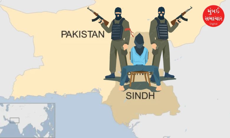સિંધ-પંજાબ સરહદ નજીક પાકિસ્તાનમાં બસમાંથી અપહરણ કરાયેલા મુસાફરો.