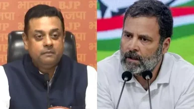 સંબિત પાત્રા અને રાહુલ ગાંધીના ફોટા સાથે ભારત-જર્મની વિવાદની ગ્રાફિક ઈમેજ