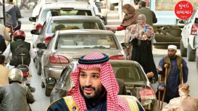 સાઉદી અરેબિયા દ્વારા પાકિસ્તાની નાગરિકોનો દેશનિકાલ અને વિઝા પ્રતિબંધની ચેતવણી દર્શાવતું પ્રતીકાત્મક ચિત્ર.