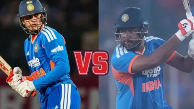 શુભમન ગિલ અને સંજુ સેમસન T20 ક્રિકેટ આંકડા 2025 ગ્રાફિક