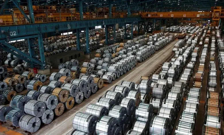 ભારતમાં સ્ટીલ ઉત્પાદન પ્લાન્ટ અને સ્ટીલના સળિયાઓનો સંગ્રહ