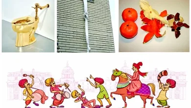 18 કેરેટ સોનાનું બનેલું 101 કિલો વજનનું કલાત્મક ટોયલેટ.