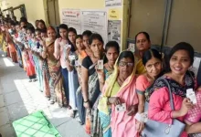 Voters queue up during Maharashtra municipal elections with 67.63% turnout in the first phase.