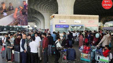 A foreign woman created a ruckus by climbing on the ticket window at Mumbai airport, you will be shocked to see the viral video...