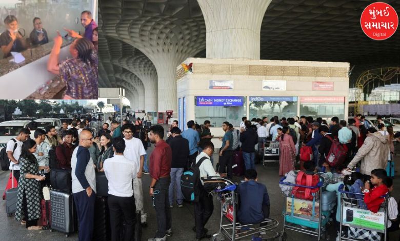 A foreign woman created a ruckus by climbing on the ticket window at Mumbai airport, you will be shocked to see the viral video...
