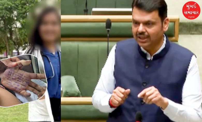 Maharashtra CM Devendra Fadnavis addressing media on verification of a doctor’s suicide note in Phaltan