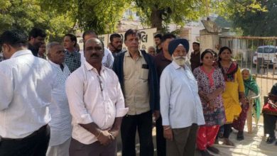 Residents protest against demolition in Thaltej Ahmedabad