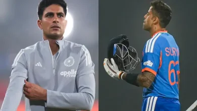 Shubman Gill and Suryakumar Yadav during a T20 match