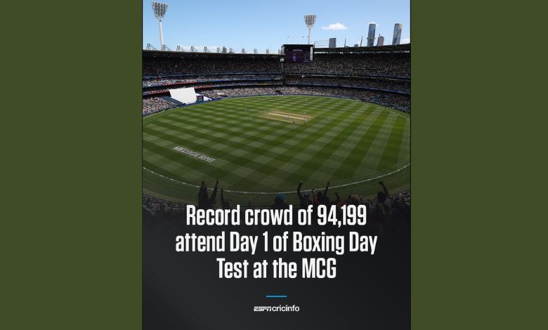 20 wickets fell in Melbourne in front of a record-breaking crowd of 94,199: equaling a 124-year-old record