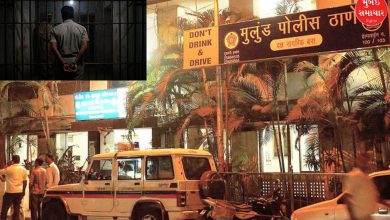 Crime Branch officers arresting a juvenile accused in a Mulund drug deal murder case