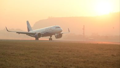 First flight at Navi Mumbai airport receives grand welcome with 'water cannon', see pictures