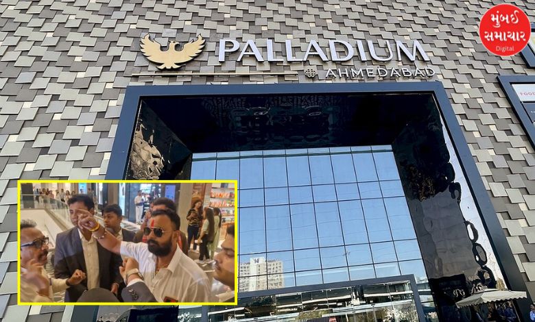 palladium mall ahmedabad christmas decorations vandalized