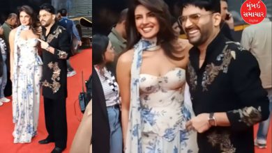 ધ ગ્રેટ ઇન્ડિયન કપિલ શોના સેટ પર પ્રિયંકા ચોપરા સફેદ-બ્લુ કોર્સેટમાં કપિલ શર્મા સાથે